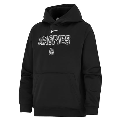 Collingwood Magpies NIKE AFL Youth Therma Fit Graphic Pullover Hoodie | Black