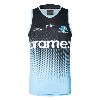 Cronulla Sharks Mens 2025 Pro Training Singlet