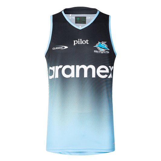 Cronulla Sharks Mens 2025 Pro Training Singlet