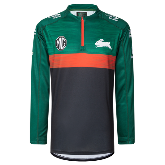 Mens 2025 South Sydney Rabbitohs Long Sleeve Quarter Zip Training tee