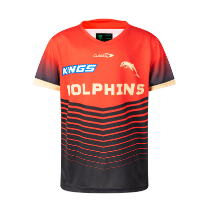 Redcliffe Dolphins Youth 2025 Pro Warm Up Training Tee