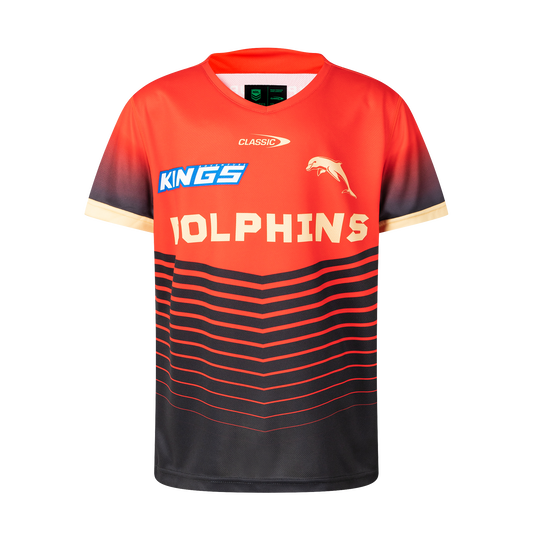 Redcliffe Dolphins Youth 2025 Pro Warm Up Training Tee