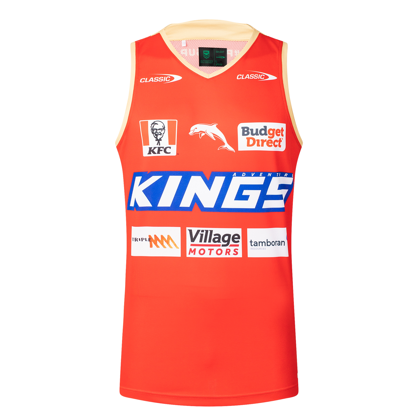 Redcliffe Dolphins Mens 2025 Pro Training Singlet