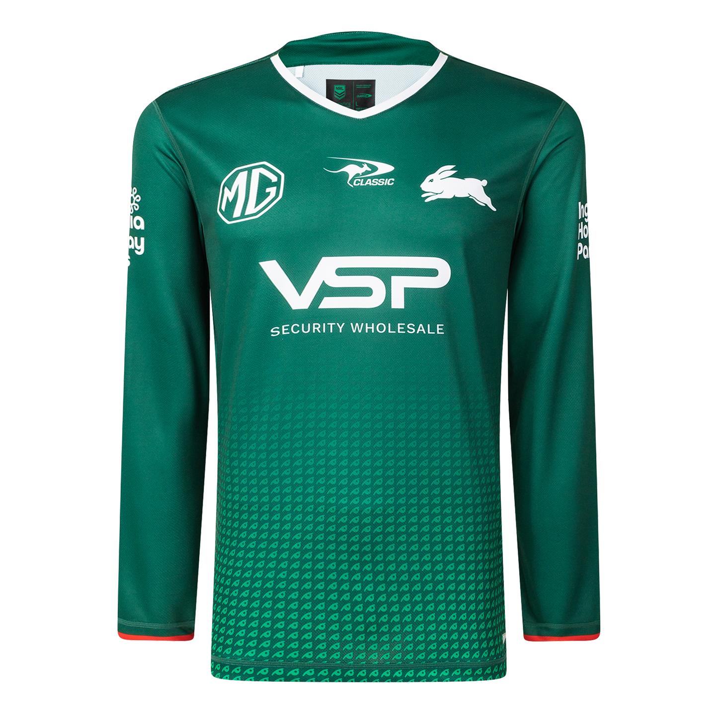 Mens 2025 South Sydney Rabbitohs Long Sleeve Training Tee (Green)