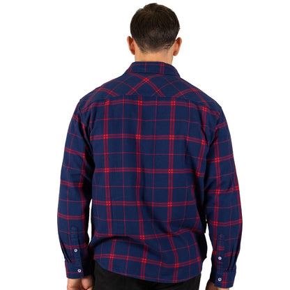 AFL Melbourne Demons Adults Mustang Flannel Shirt