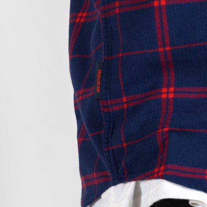 AFL Melbourne Demons Adults Mustang Flannel Shirt