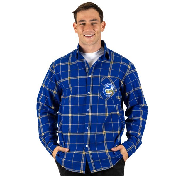 Parramatta Eels NRL Adults Mustang Flannel Shirt