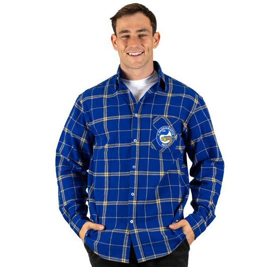 Parramatta Eels NRL Adults Mustang Flannel Shirt