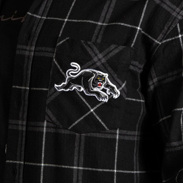 Penrith Panthers NRL 'Mustang' Flannel Shirt Button Up T Shirt