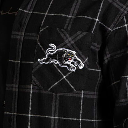 Penrith Panthers NRL 'Mustang' Flannel Shirt Button Up T Shirt