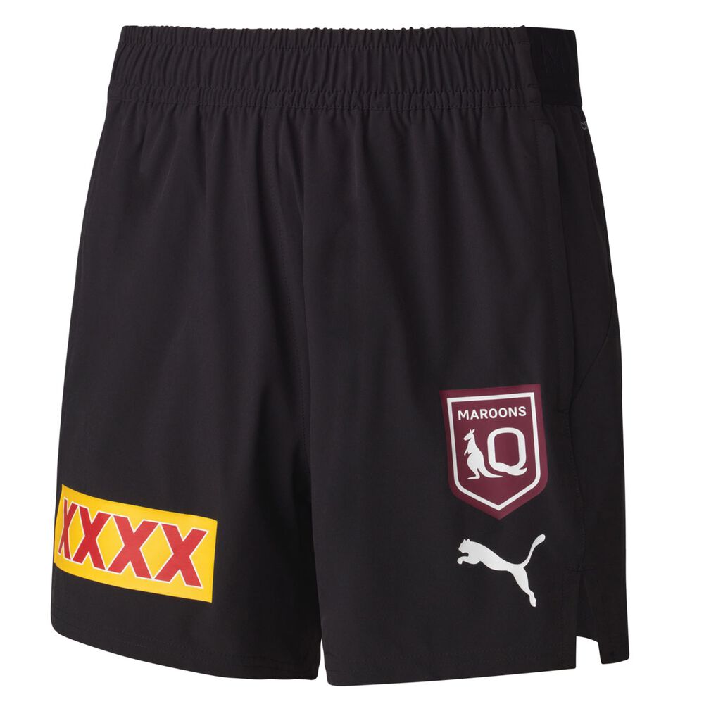 QLD Maroons State of Origin 2025 Mens Training Shorts Black