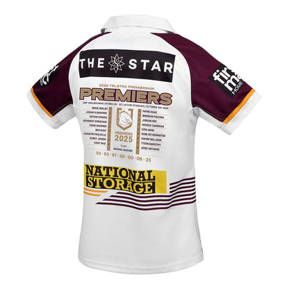Asics Brisbane Broncos Mens 2025 Premiers Jersey White