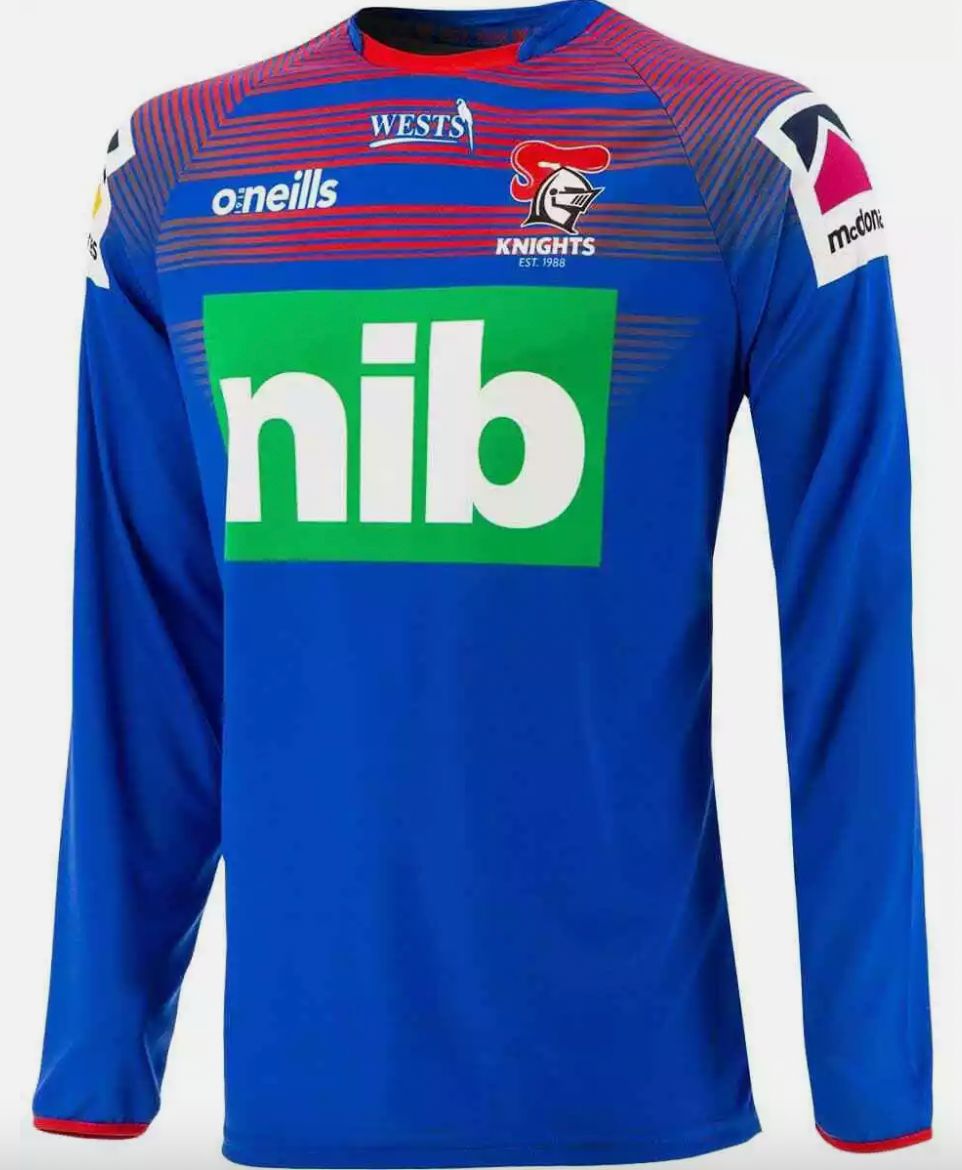 Newcastle Knights O'Neills Mens Long Sleeve Training Shirt