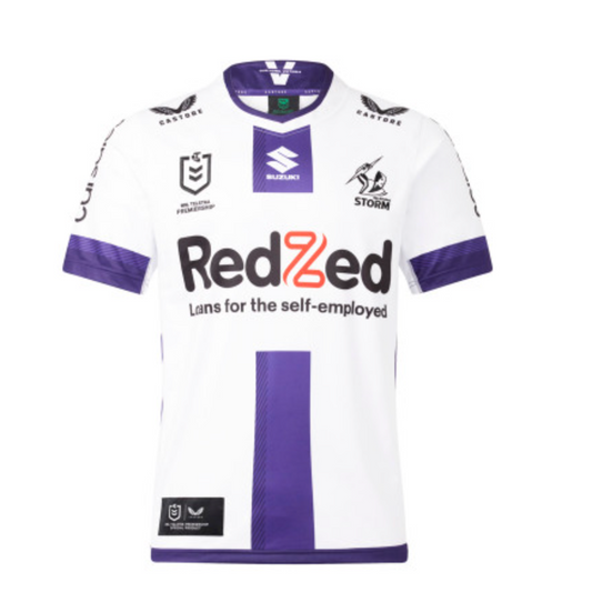 Mens Melbourne Storm Replica Away Jersey (White)