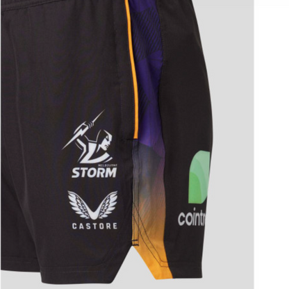 Mens Melbourne Storm Training Shorts (Black)