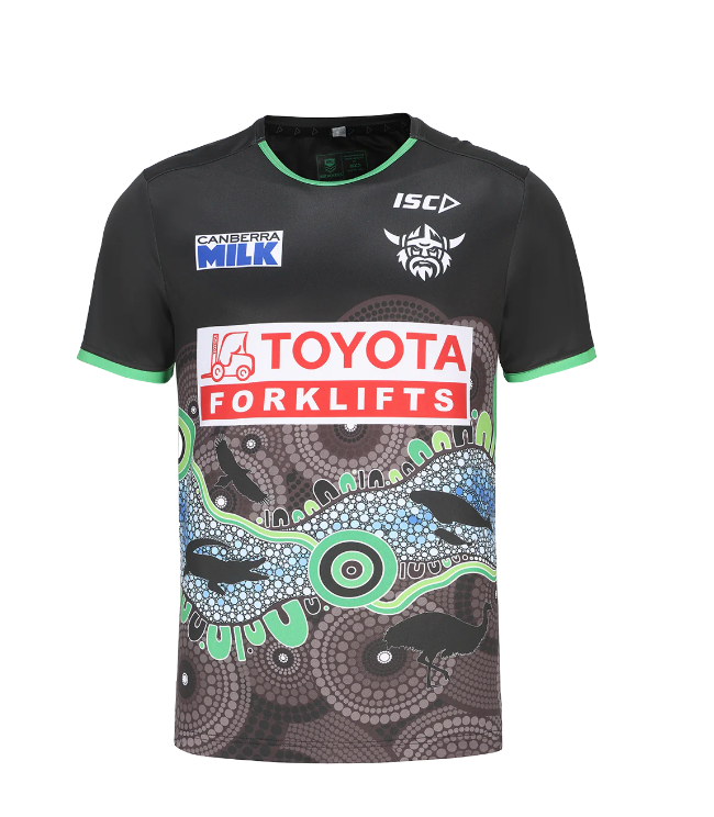 Canberra Raiders Mens Indigenous Run Out Tee