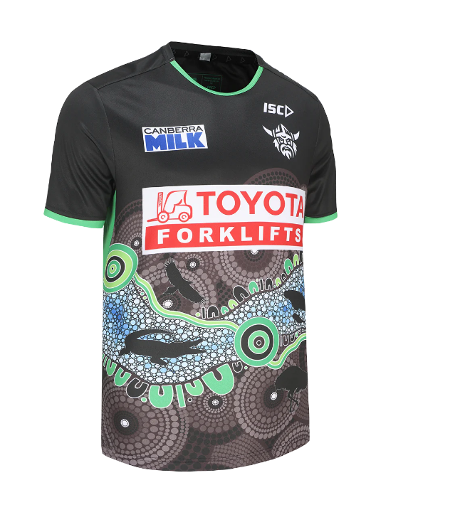 Canberra Raiders Mens Indigenous Run Out Tee