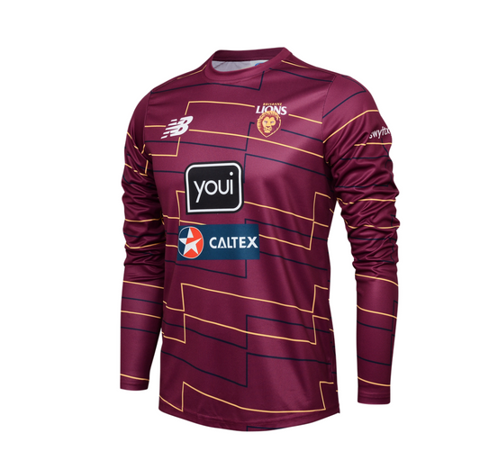 Brisbane Lions AFL Long Sleeve Training Tee - Mens