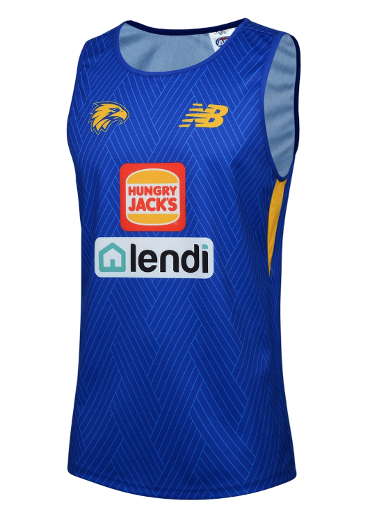 West Coast Eagles New Balance Adult Training Singlet Royal (2024)