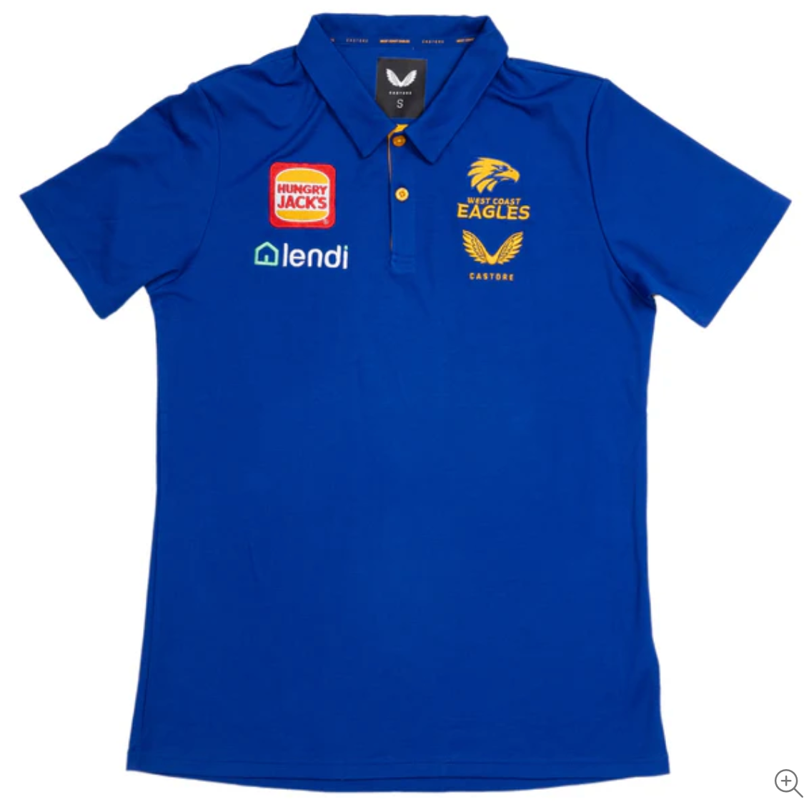 WEST COAST EAGLES ROYALS CASTORE MEDIA POLO ROYAL