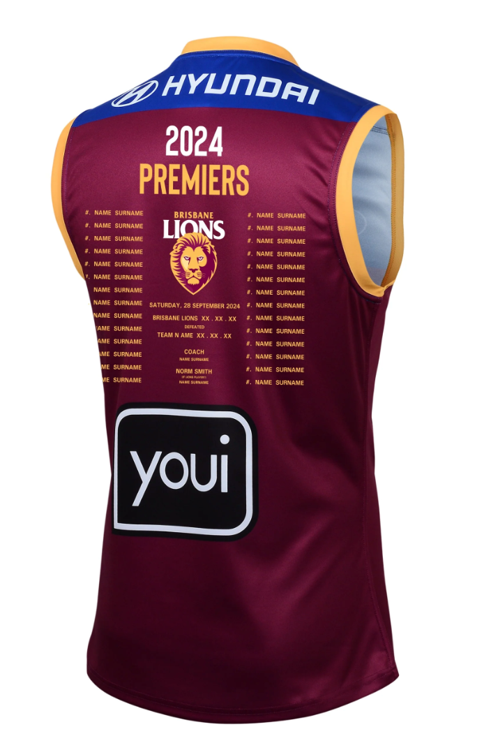 Brisbane Lions Mens Premiers Home Guernsey