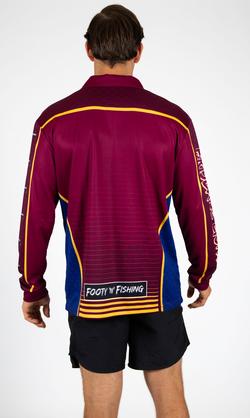 Brisbane Lions Mens Fishing N Footy Shirts