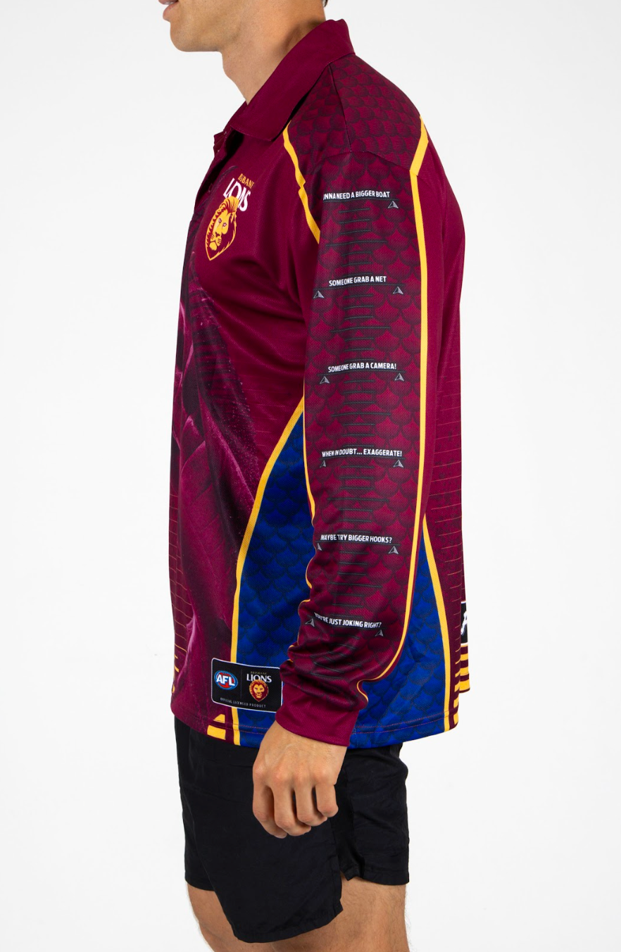 Brisbane Lions Mens Fishing N Footy Shirts