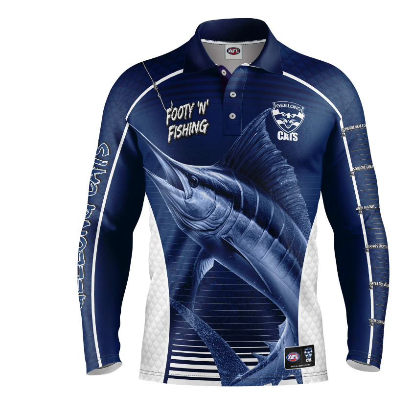 Geelong Cats 2025 Footy n Fishing Shirts