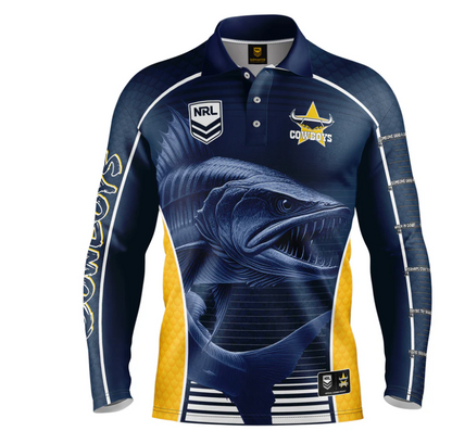 North Queensland Cowboys 2025 'Barracuda' Fishing Shirt