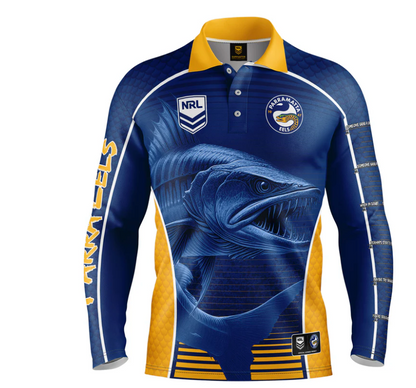 Parramatta Eels 2025 Mens 'Barracuda' Fishing Shirt