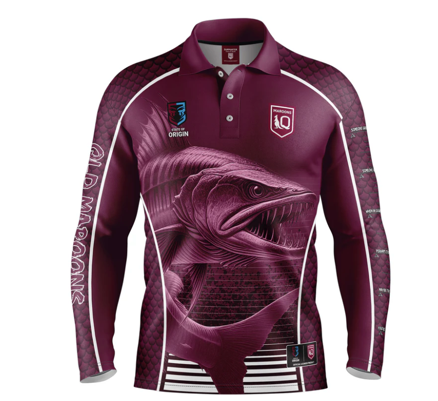 QLD Maroons 2025 Mens 'Barracuda' Fishing