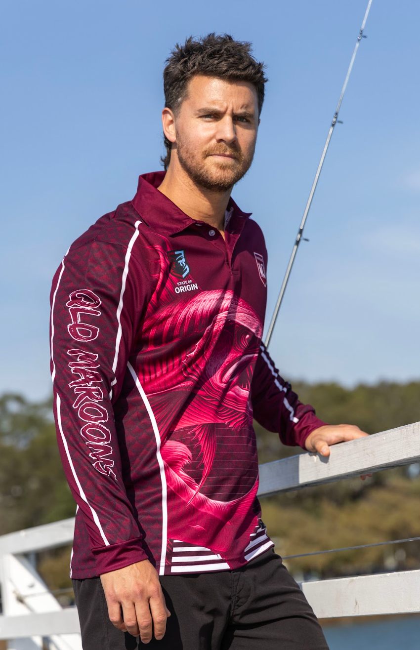 QLD Maroons 2025 Mens 'Barracuda' Fishing