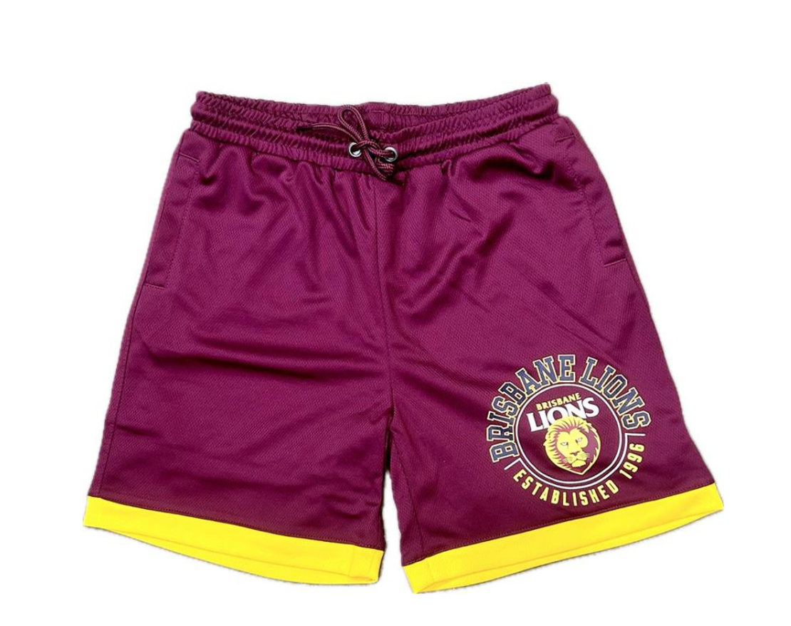 Brisbane Lions Youth Mesh BBall Shorts