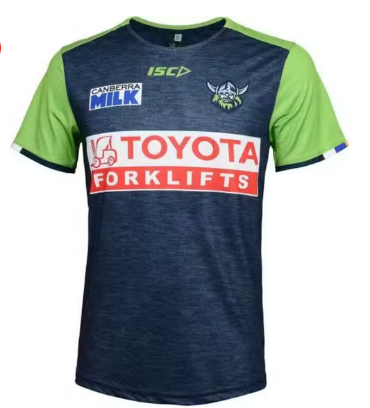 Canberra Raiders Mens Navy Green Training Shirt