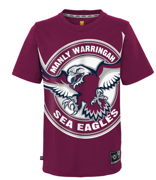 Manly Warringah Sea Eagles Mens Logo Tee