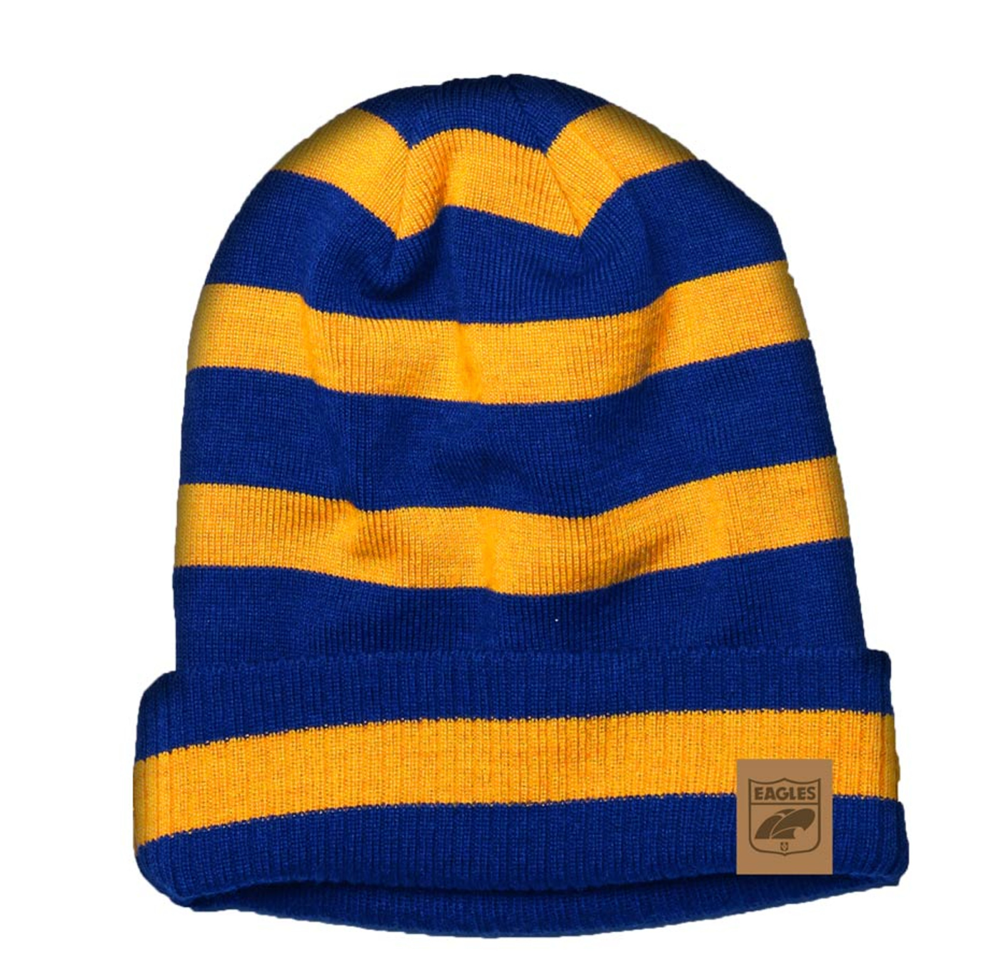 West Coast Eagles Original Stripe Woollen Beanie (100% Merino Wool)