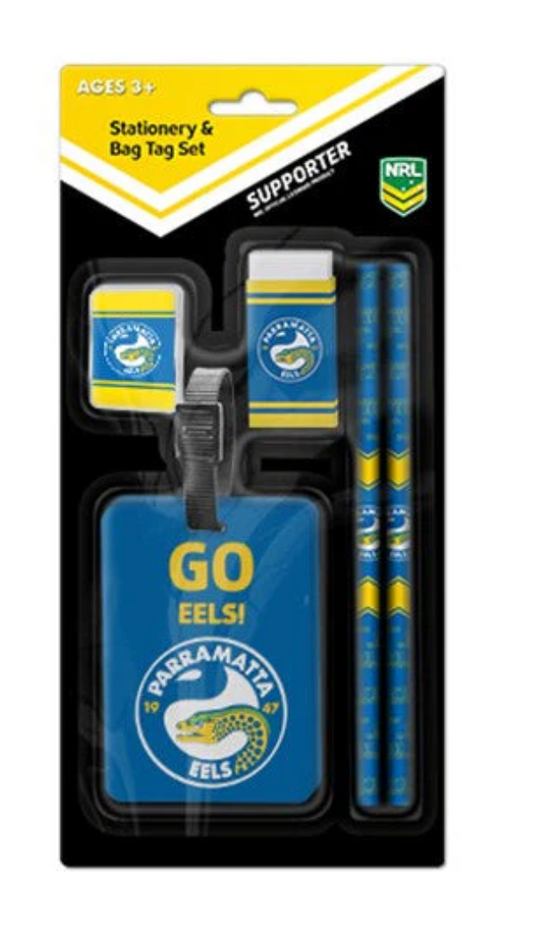 Parramatta Eels Stationary And Bag Tag Set.