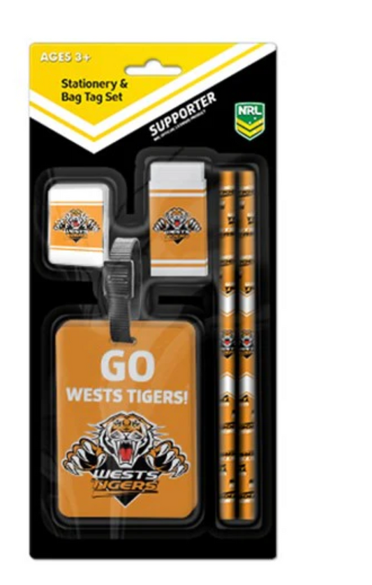 West Tigers Stationary And Bag Tag Set