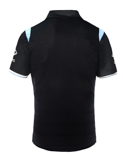 Cronulla Sharks Mens Black Media Polo Shirt
