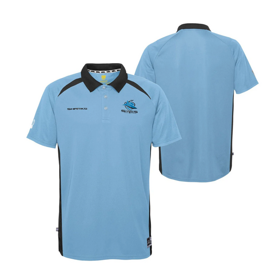 Cronulla Sharks Mens Performance Polo Shirt (Blue)
