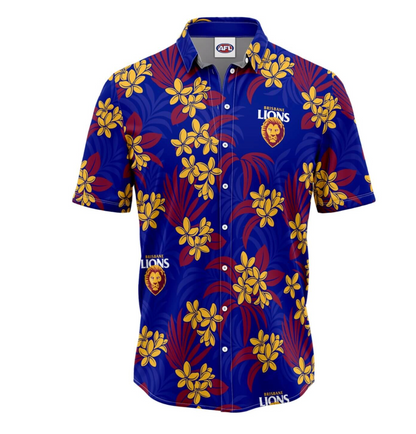 Brisbane Lions Mens Reef Hawaiian Shirt