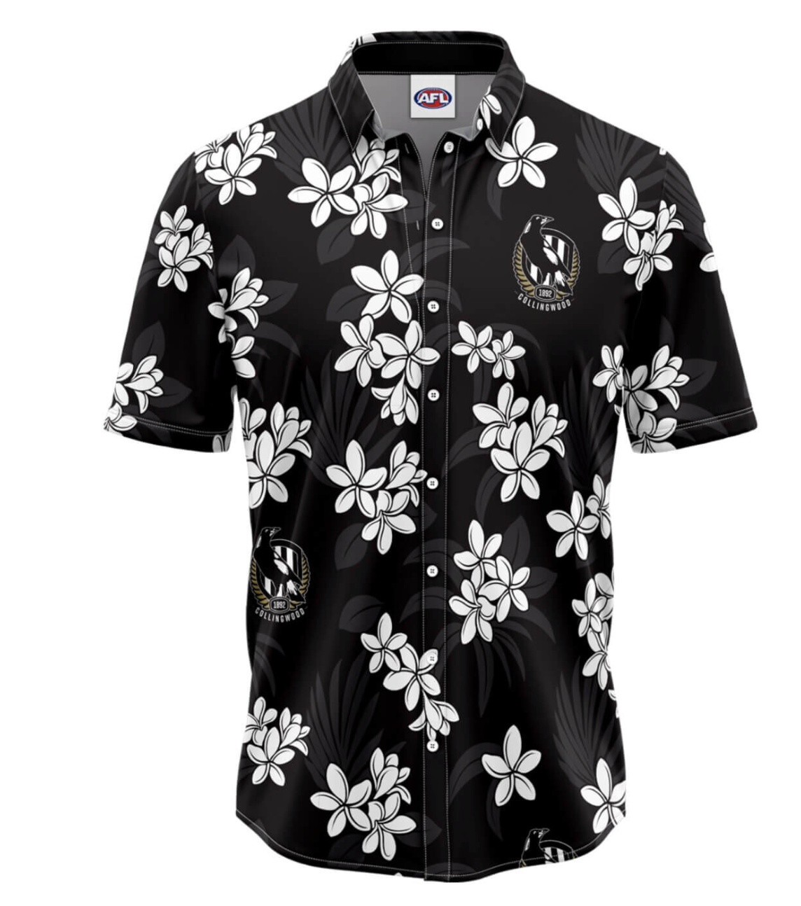 Collingwood Magpies Mens Reef Hawaiian Shirt