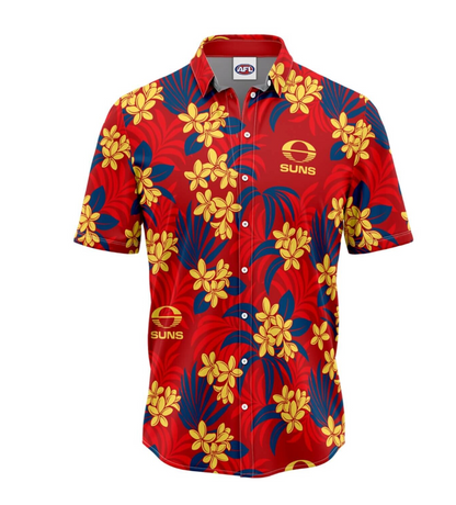 Gold Coast Suns Mens Reef Hawaiian Shirt