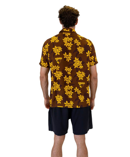 Hawthorn Hawks Mens Reef Hawaiian Shirt