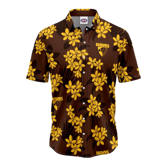 Hawthorn Hawks Mens Reef Hawaiian Shirt