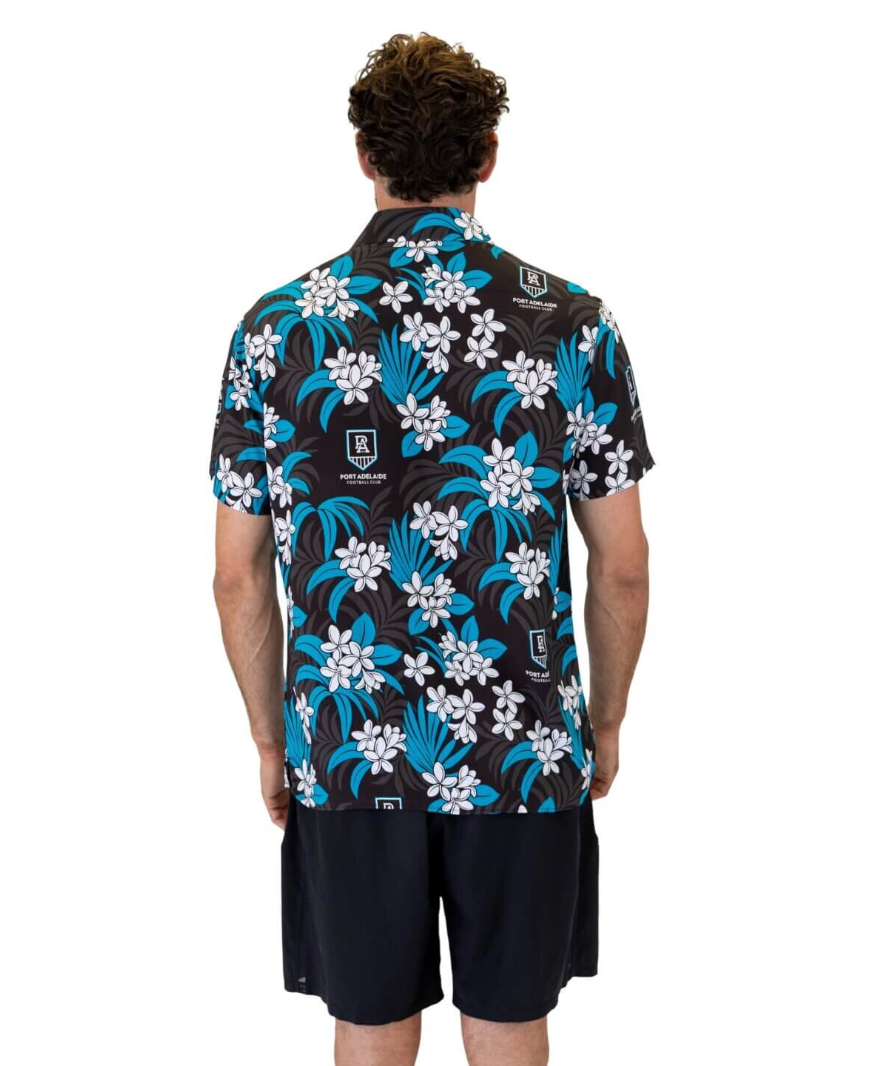 Port Adelaide Power Mens Reef Hawaiian Shirt