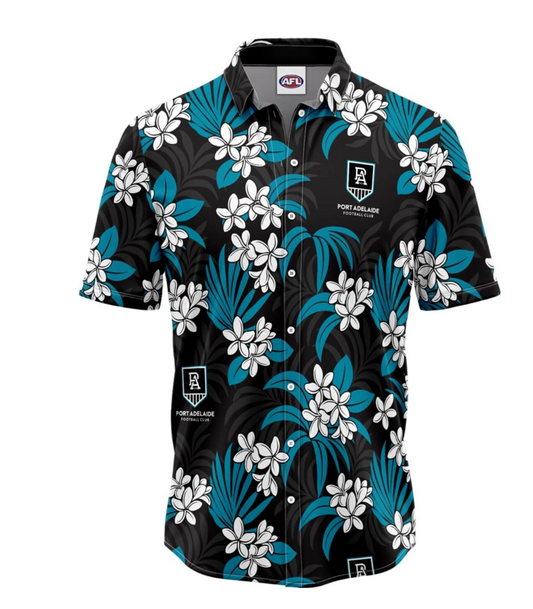 Port Adelaide Power Mens Reef Hawaiian Shirt