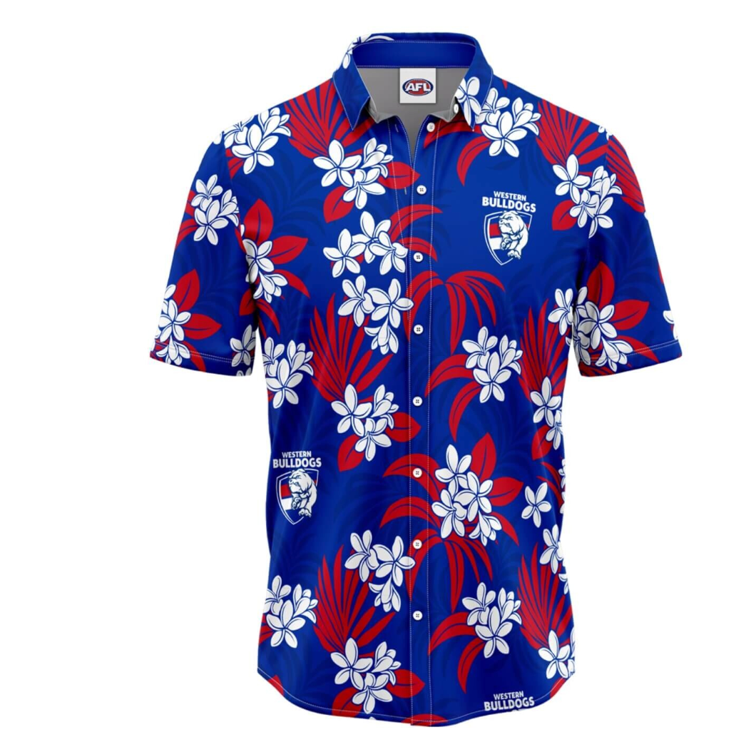 Western Bulldogs Mens Reef Hawaiian Shirt