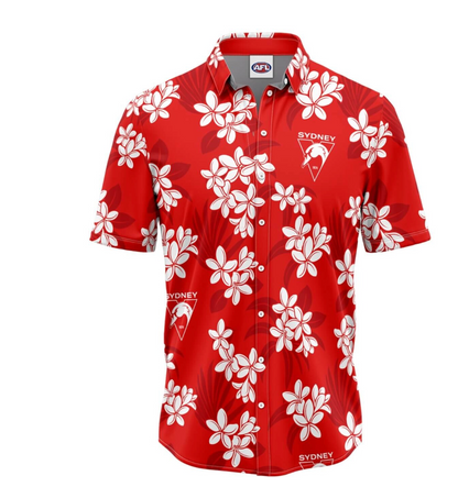 Sydney Swans Mens Reef Hawaiian Shirt