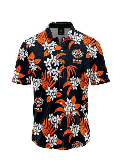 Wests Mens Tigers Reef Hawaiian Shirt